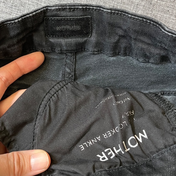 Mother The Looker Ankle Fray Not Guilty Jeans - Women's Size 30 - Black - Picture 5 of 13